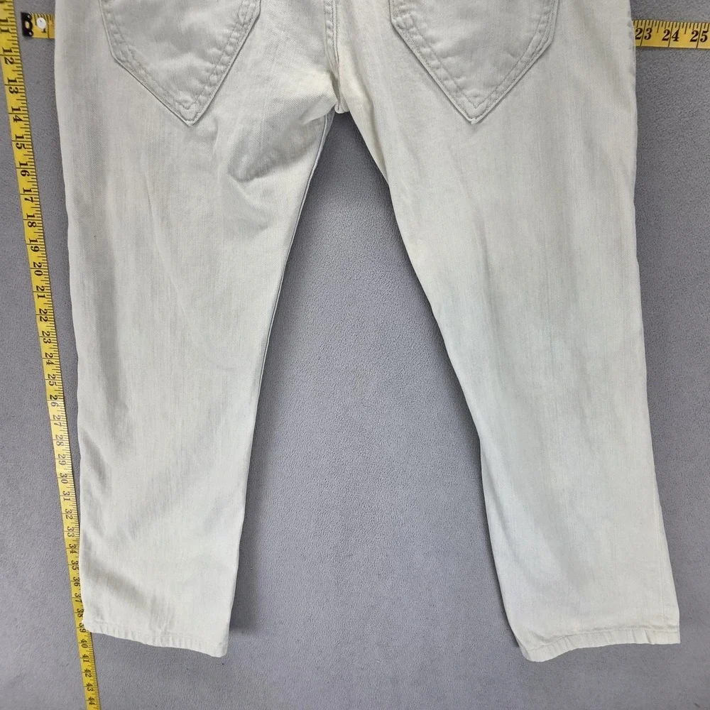 Vintage Levis 504 Jeans Mens Beige Straight Engineered Flap Pocket Fits 31x27